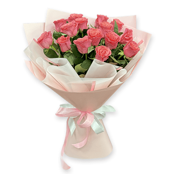 Bouquet of pink roses (50 cm.)