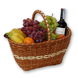 Fruit and wine basket