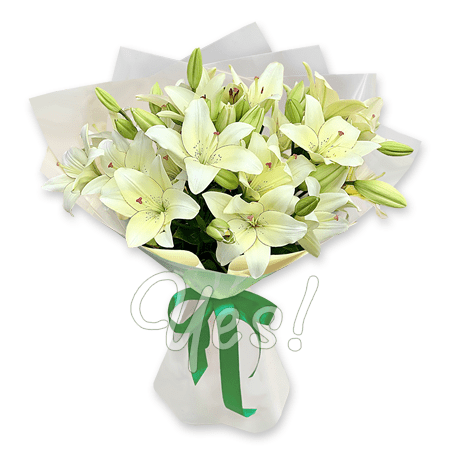 Bouquet of white lilies