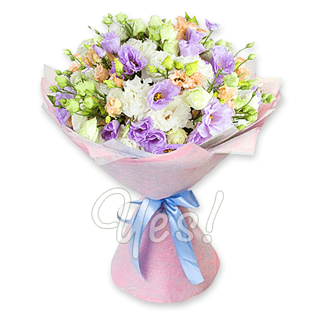 Bouquet of different color lisianthus