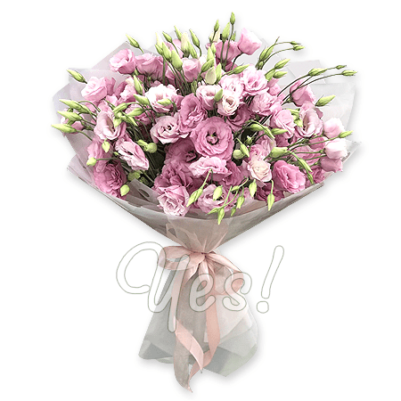 Bouquet of pink lisianthus