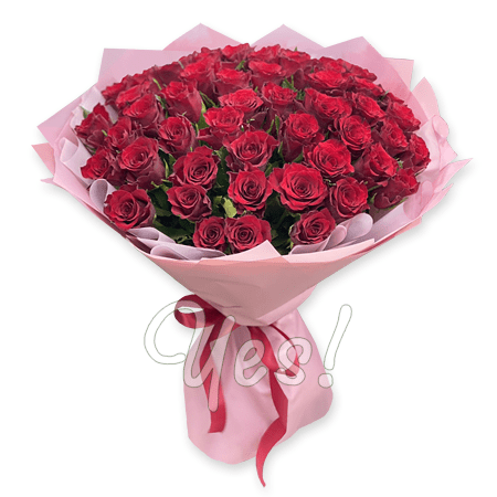 Blumenstrauß aus roten Rosen  (70-80 cm.)
