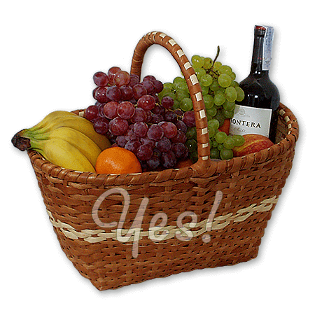Fruit and wine basket