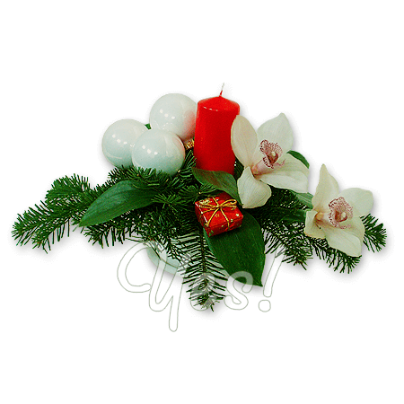 Composición navideña floral